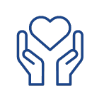 hands holding a heart icon
