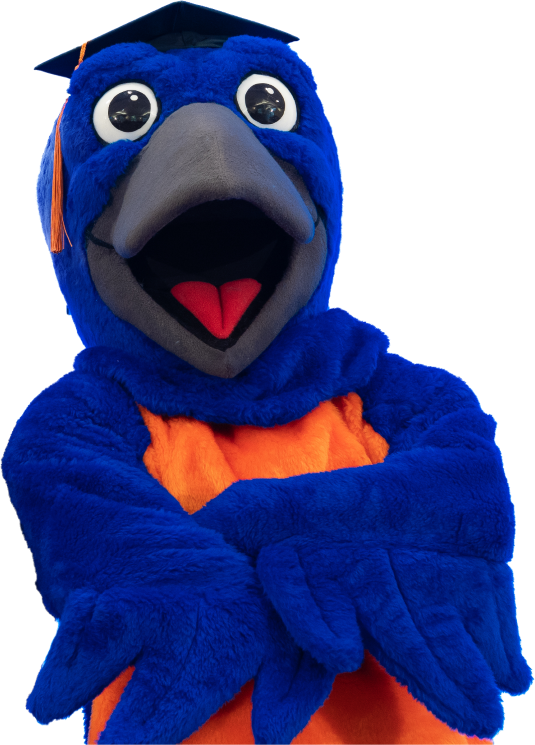 Blue the SUNY Empire mascot